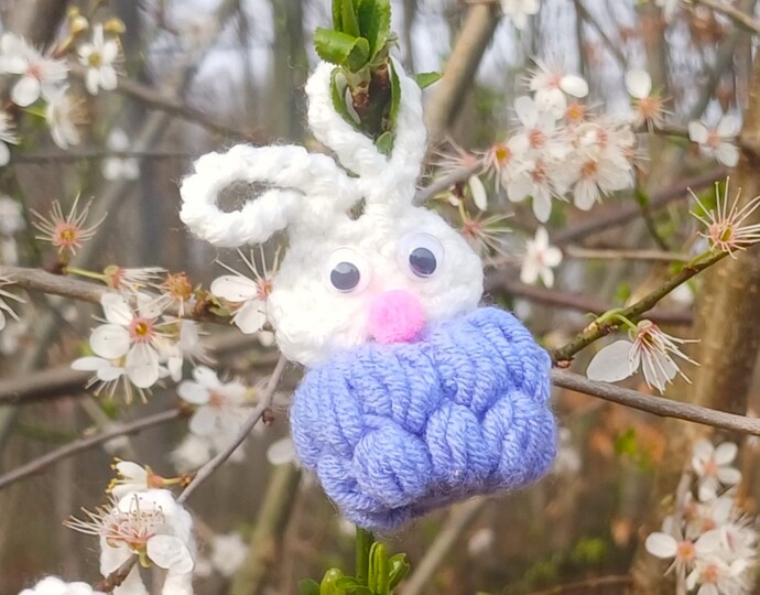 Osterhase häkeln, Deko, mit Video, ideal für Garnreste