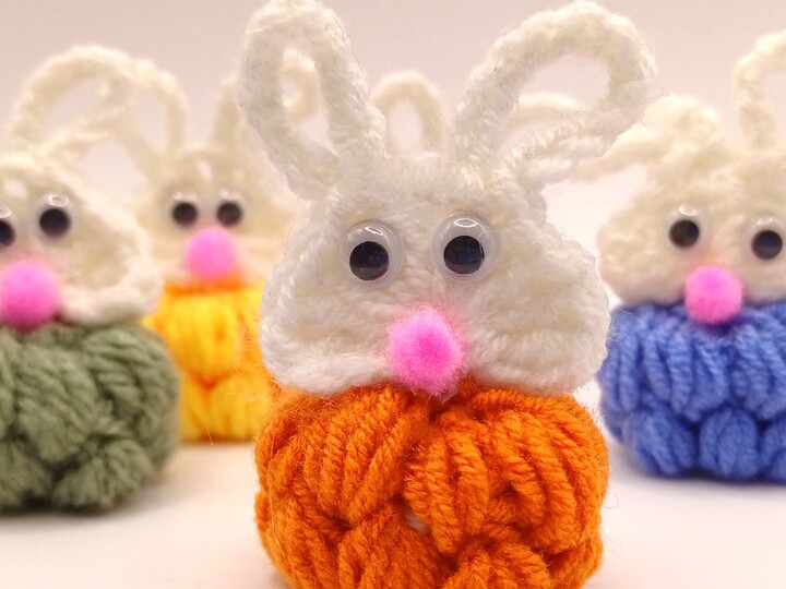 Osterhase häkeln, Deko, mit Video, ideal für Garnreste