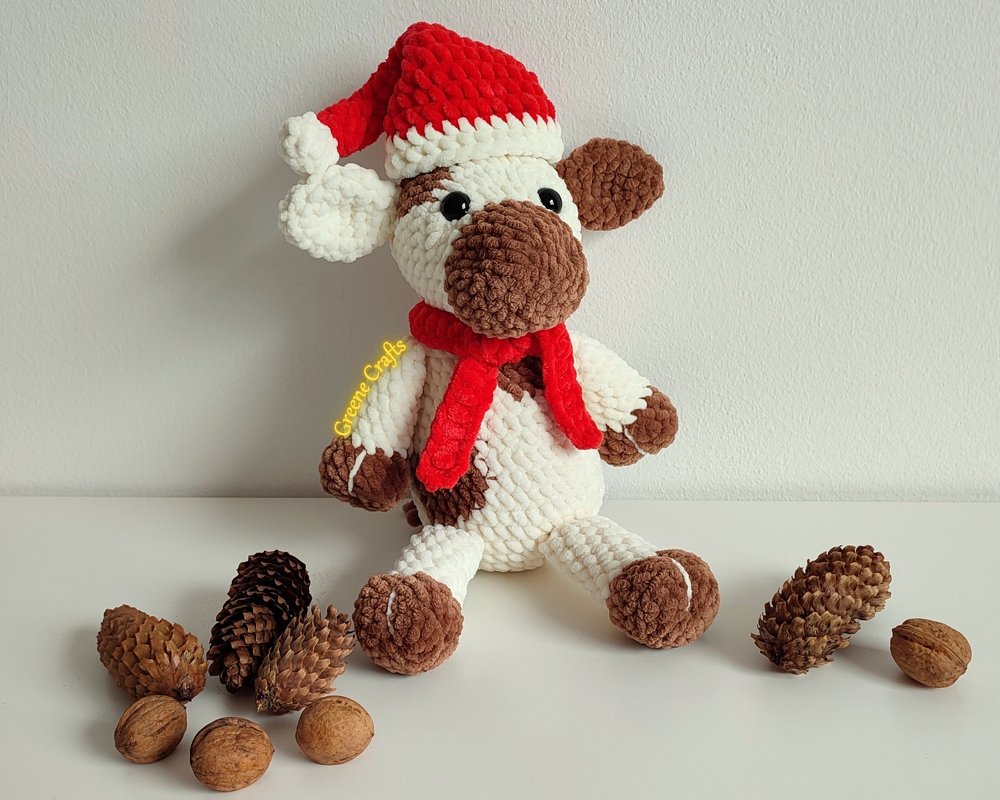 Low Sew Cow Crochet Pattern - Farm Animal Plush Toy - Image 2