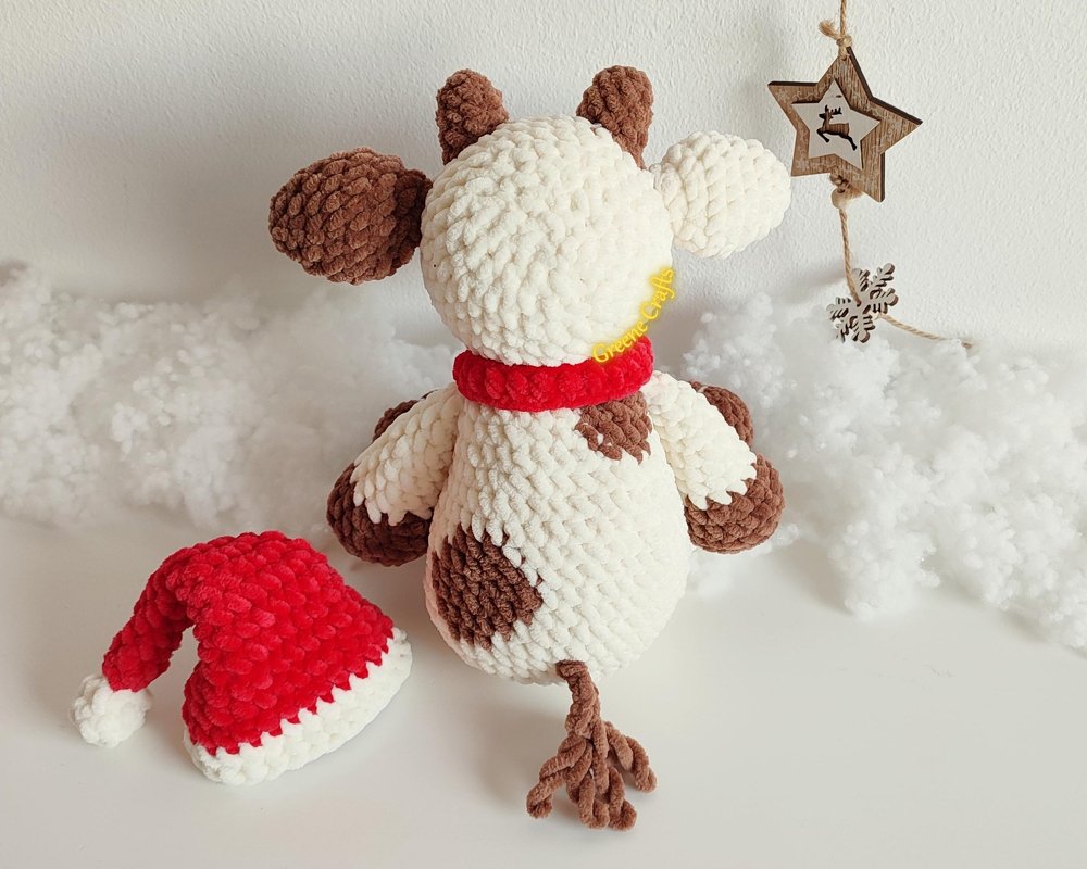 Low Sew Cow Crochet Pattern - Farm Animal Plush Toy - Image 5