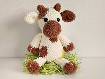 Schneeglöckchen, die Kuh - Plüschtier Häkelanleitung
