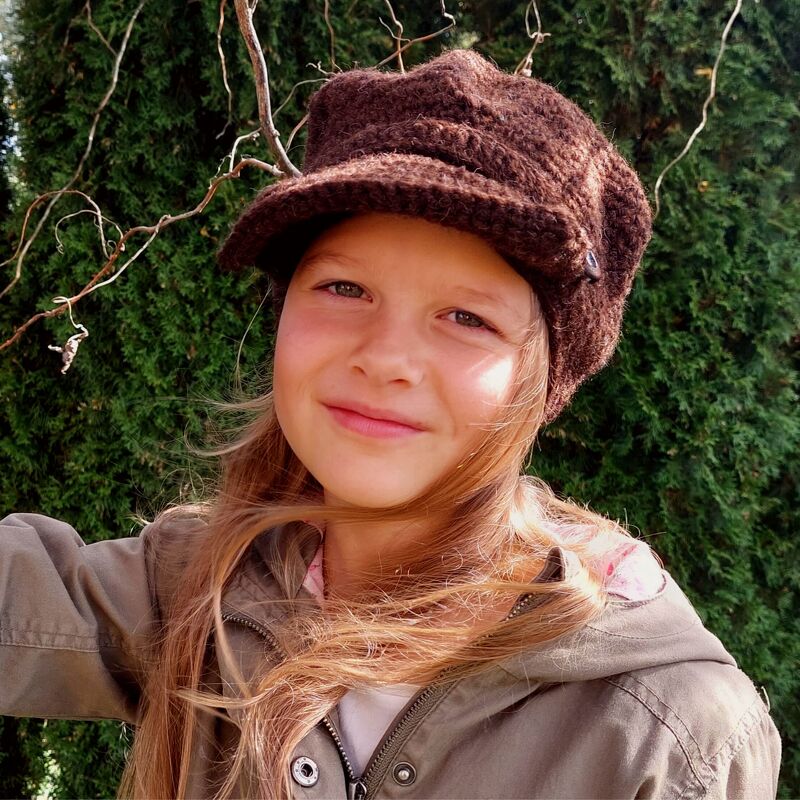 Baskenmütze häkeln / Mütze mit Schirm / Ballonmütze - Bild 2