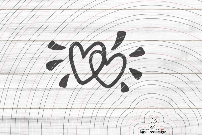 Zwei Herzen Plotterdatei SVG DXF