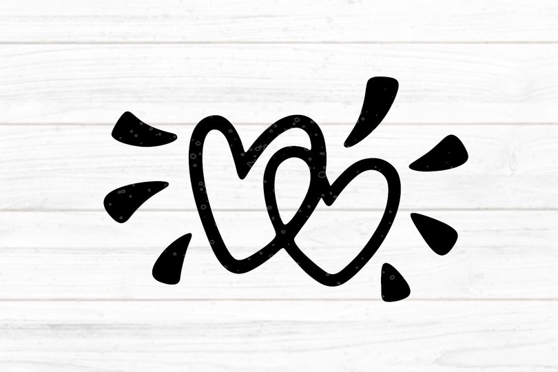 Zwei Herzen Plotterdatei SVG DXF FCM