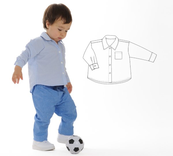 sewing pattern boys shirt TOM photo tutorial 6m/9m–6y/7y