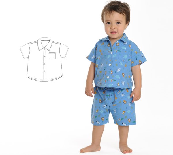sewing pattern boys shirt TOM photo tutorial 6m/9m–6y/7y