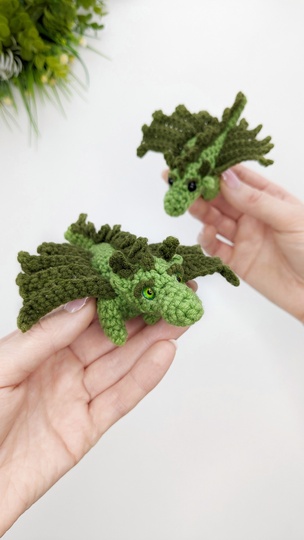 Crochet mini dragon pattern, amigurumi baby dragon crochet pattern