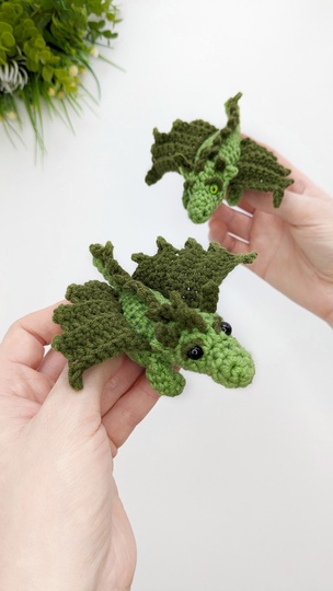 Crochet mini dragon pattern, amigurumi baby dragon crochet pattern