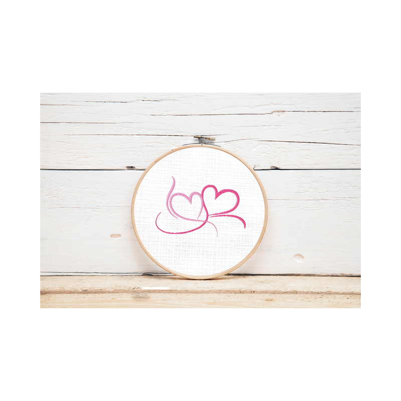 Stickdatei Herz Doppelherz 10x10 13x18 Hochzeit Liebe Valentinstag Hochzeit - Bild 5