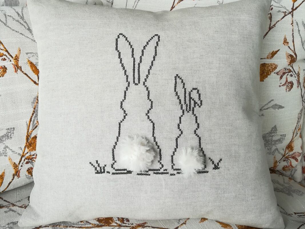 Kreuzstichvorlage Hasen, Osterhasen - süße Häschen für frühlingshafte Deko - Bild 2