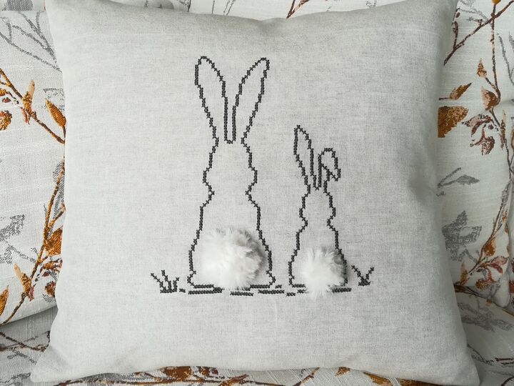 Kreuzstichvorlage Hasen, Osterhasen - süße Häschen für frühlingshafte Deko