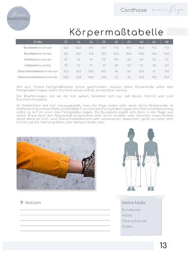 Cordhose – eBook Schnittmuster Gr. 32-48 – Riga #151