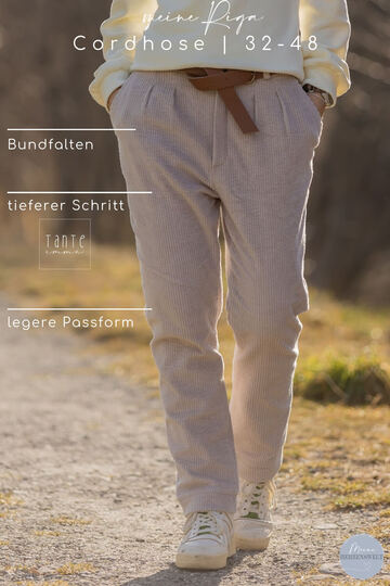 Cordhose – eBook Schnittmuster Gr. 32-48 – Riga #151