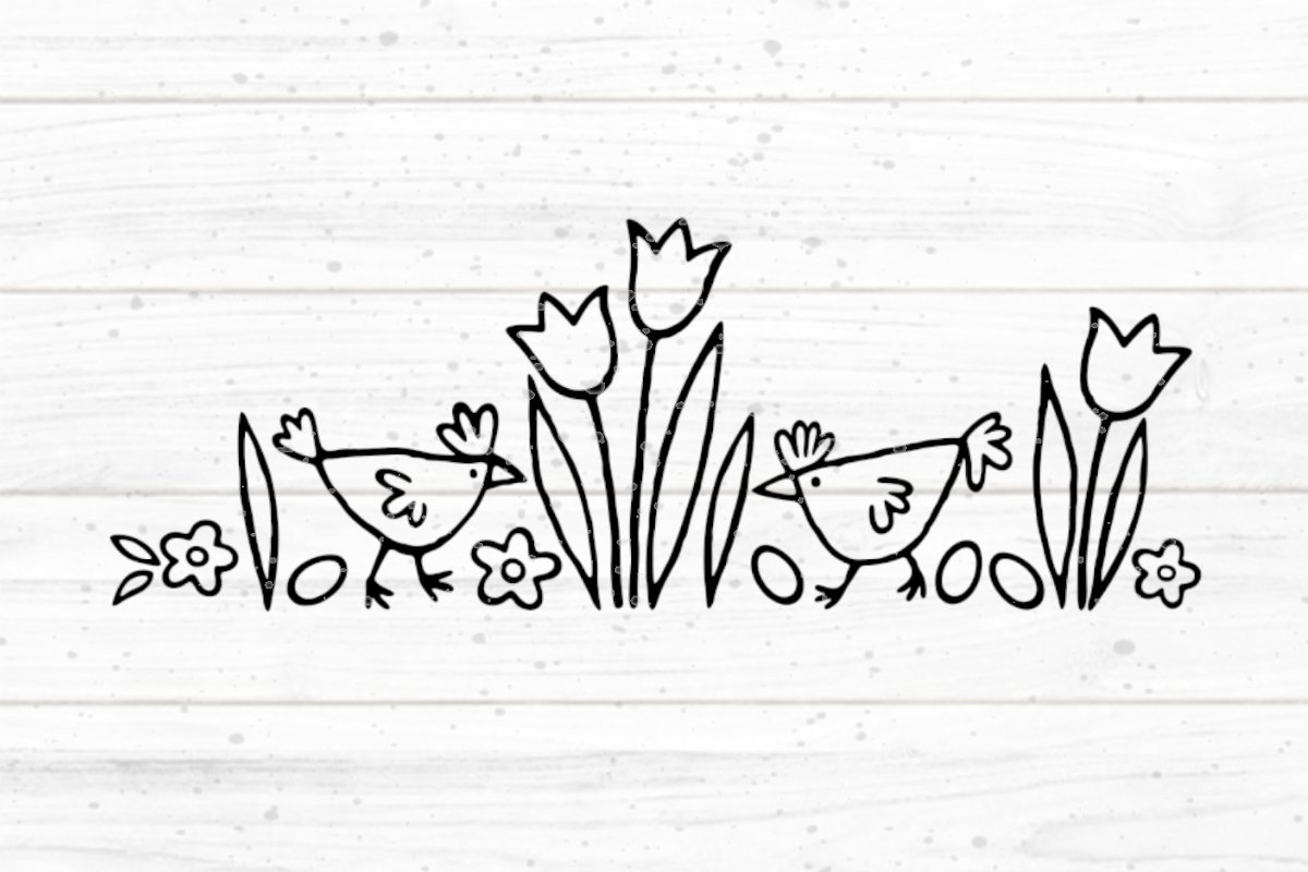 Hühnchen Plotterdatei SVG DXF FCM