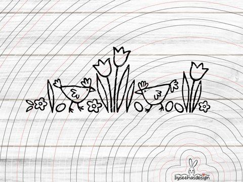 Hühnchen Plotterdatei SVG DXF