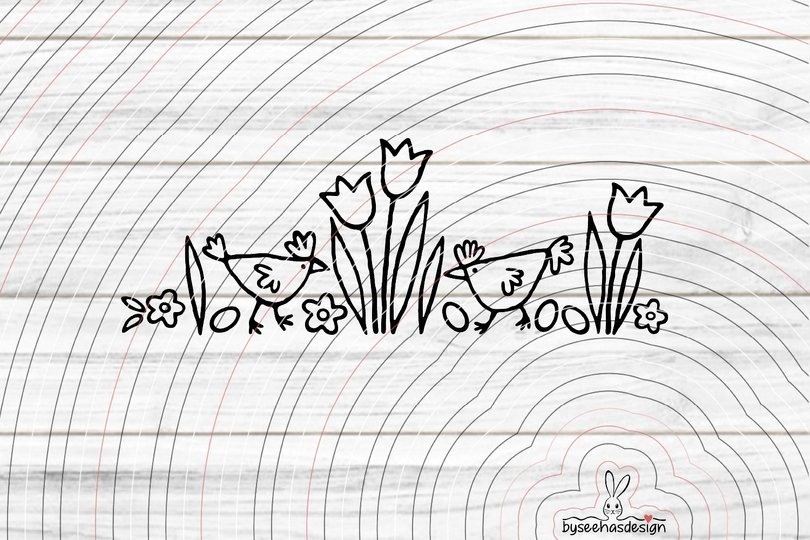 Hühnchen Plotterdatei SVG DXF