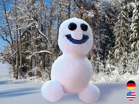 Dein kleiner Schnee-Kumpel - Häkelanleitung