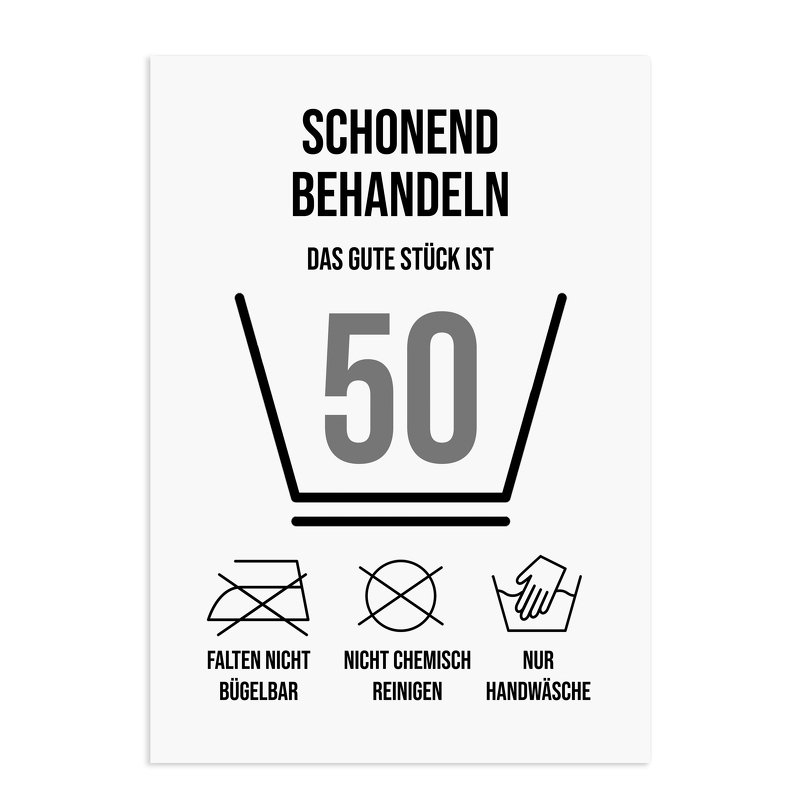 Poster GELDGESCHENK Geburtstag 50 Waschanleitung DOWNLOAD - Bild 2