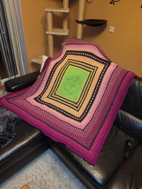 Häkelanleitung Decke Glückliche Skarmonie - Bild 2