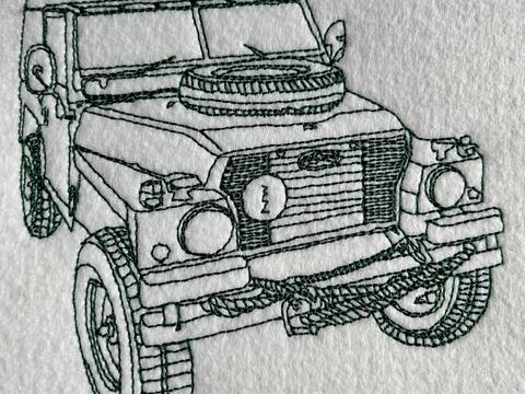 Stickdatei Geländewagen 13x18