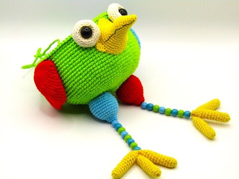 Häkelanleitung Crazy Vogel, Hänge - Leuchte oder Utensilo