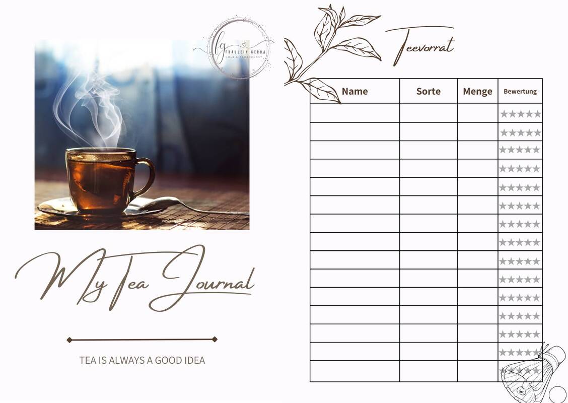 Tee Journal 17 Seiten