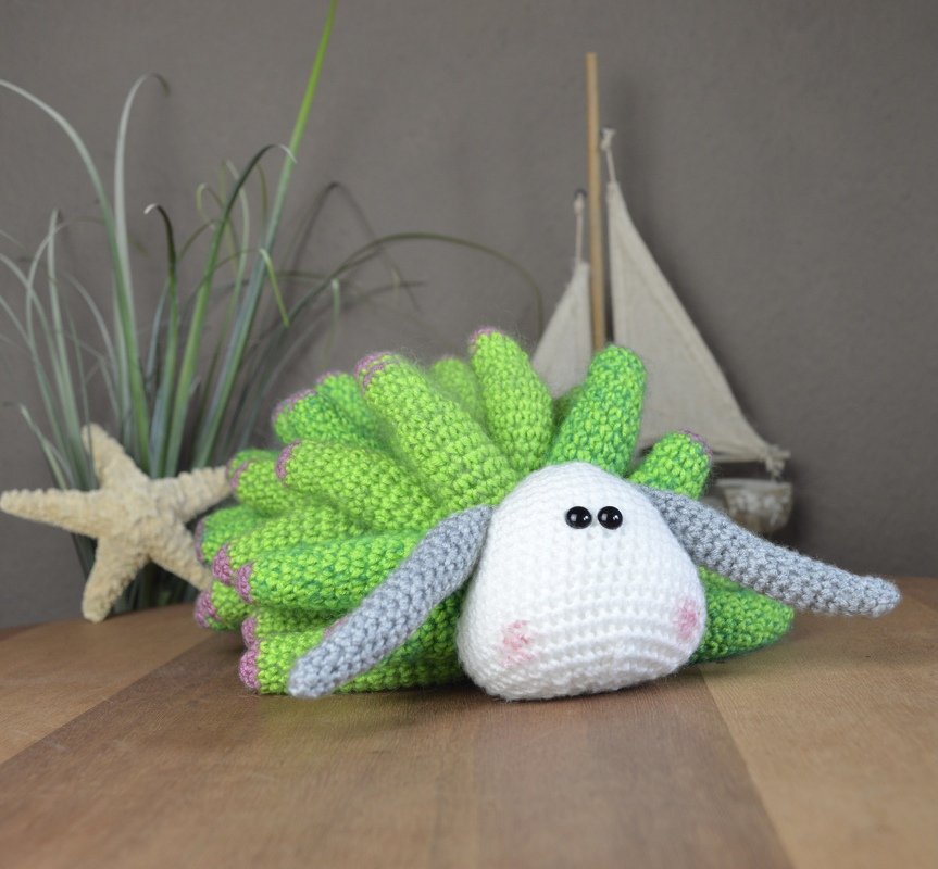 Leaf sheep snail, Sea slug, big Amigurumi, underwaterwourld, sea animal - Image 3