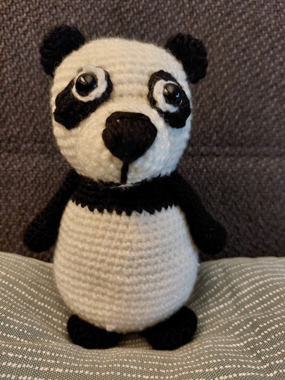 Pandabär Willi häkeln ca. 15 cm hoch, Panda Bär Amigurumi