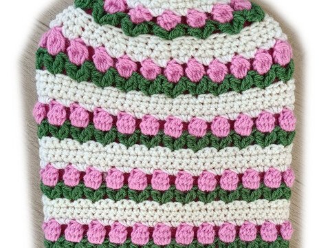 Häkelanleitung Wärmflasche Blumenwärmflasche Tulpenfeld