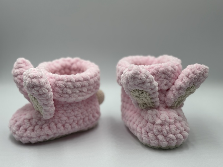 Häkelanleitung - Babyschuhe / Babystiefel Hase