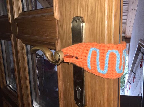 Damit die Tür nicht ins Schloss fällt !