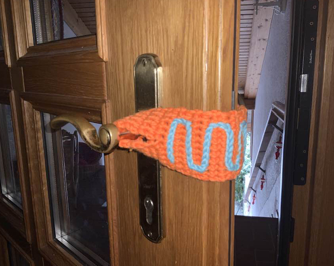 Damit die Tür nicht ins Schloss fällt !