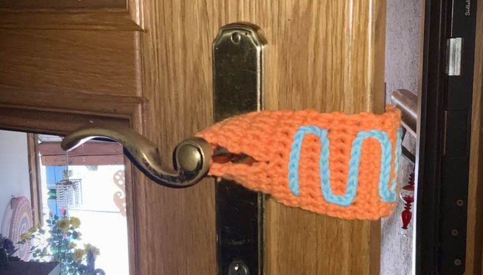 Damit die Tür nicht ins Schloss fällt !