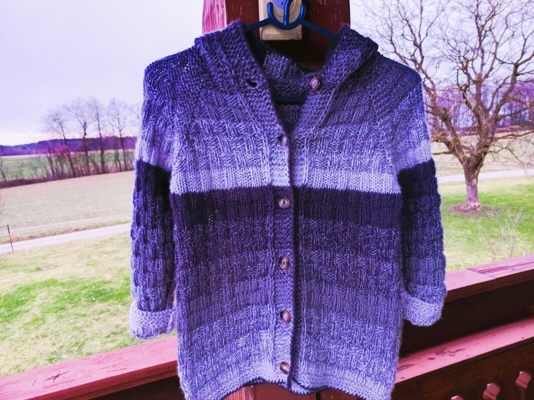 Strickanleitung Kinderjacke mit Kapuze, Gr. 110/116, detailgenau, PDF, - Bild 18