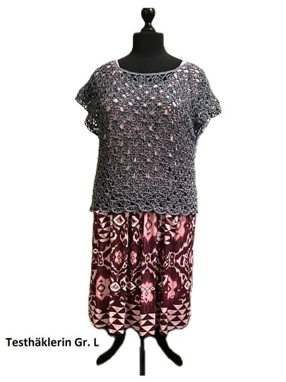 Shirt, Tunika "Blue Moon", RVO, alle Größen, häkeln