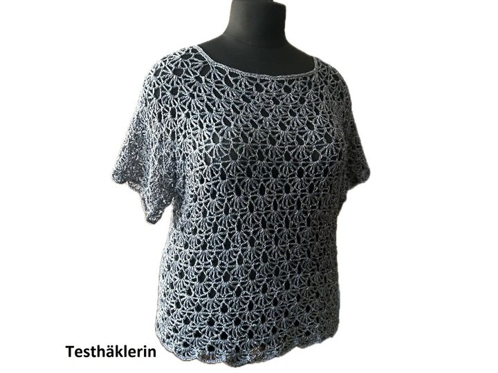 Shirt, Tunika "Blue Moon", RVO, alle Größen, häkeln