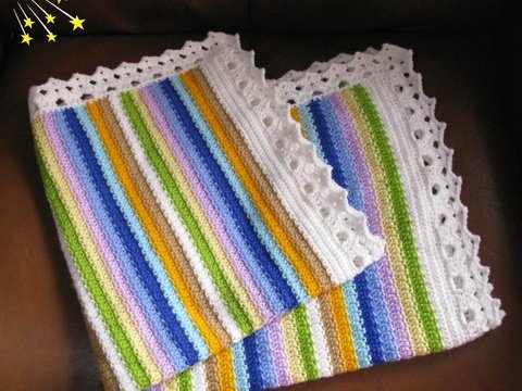 Häkelanleitung aus Wollresten Babydecke Lilliput