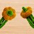 a crochet pumpkin hair clip pattern