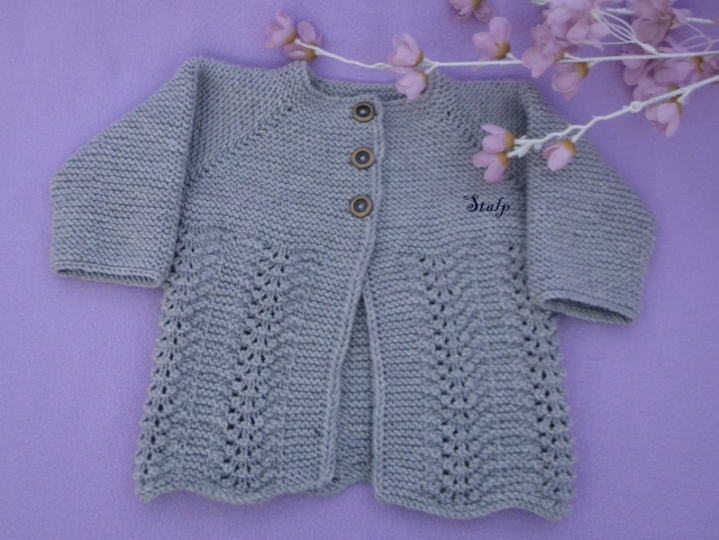 Kinderjacke mit Wellenmuster * Strickanleitung * 3 Größen