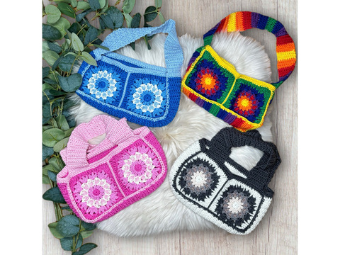 Häkelanleitung Tasche Granny Summer