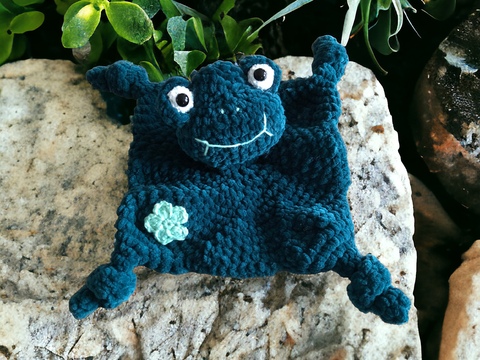 Frido Frosch Schmusetuch – Häkelanleitung für Babys & Kinder