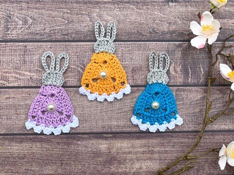 Häkelanleitung Applikation Häschen perfekt aus Wollresten