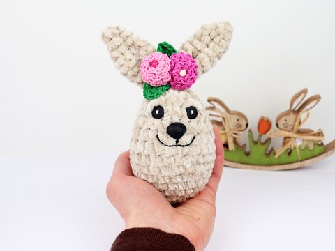 Kostenlose Häkelanleitung: Osterei Hase
