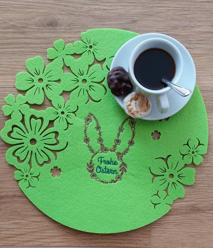 Stickdatei - Frohe Ostern - Hase - Rahmen - 2 Größen - Bild 6