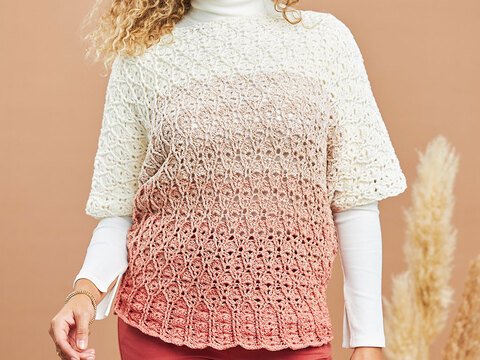 HÄKELPULLI MORGENROT