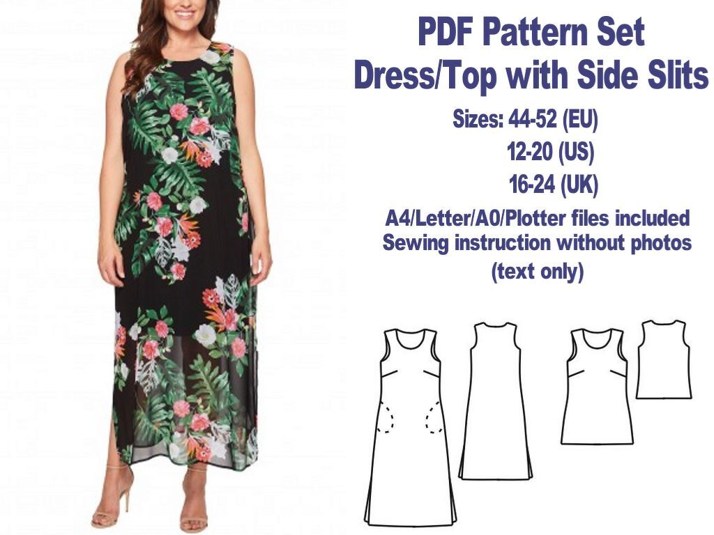 Free Dress Pattern Maxi Dress Pattern Free PDF Dress Pattern Top Pattern
