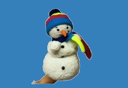 Schneemann Handpuppe PDF Anleitung zum stricken