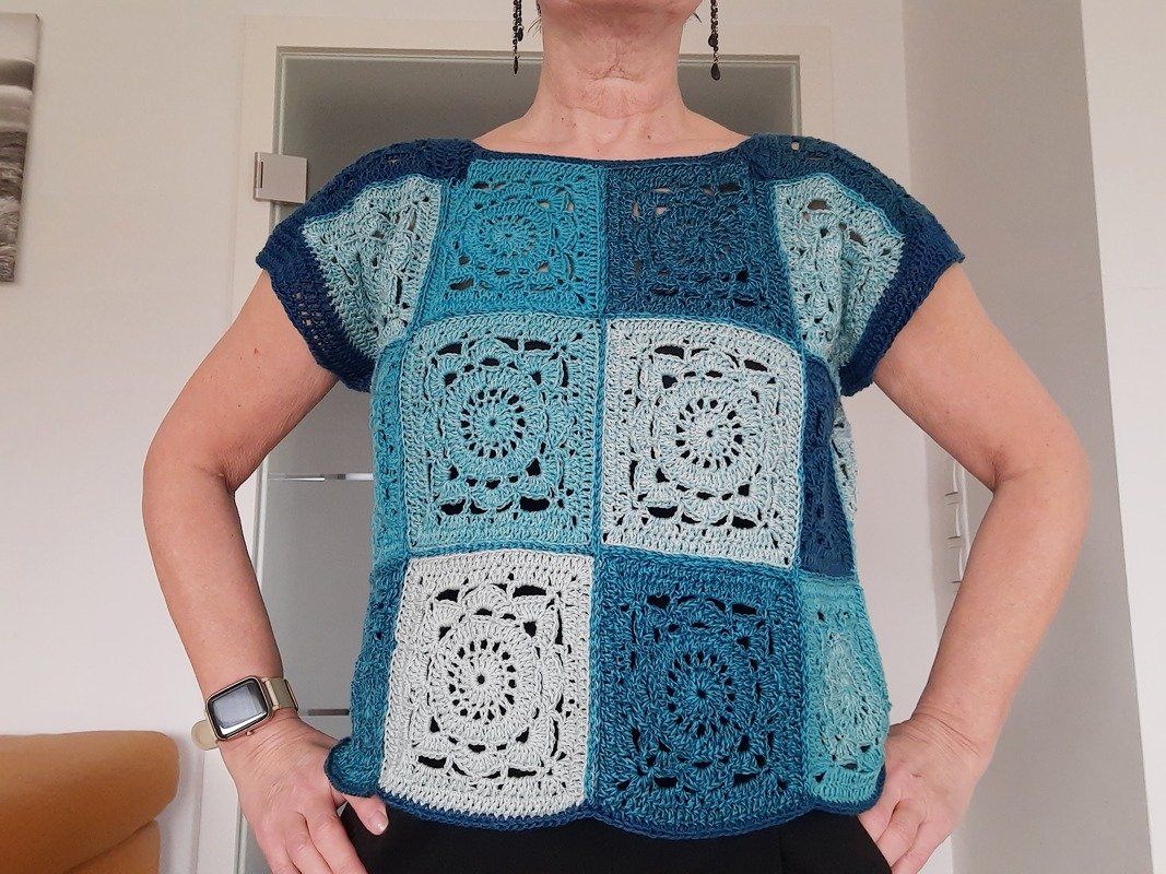 Häkelanleitung Sommerpulli Heike / Granny Square Westover - Bild 4