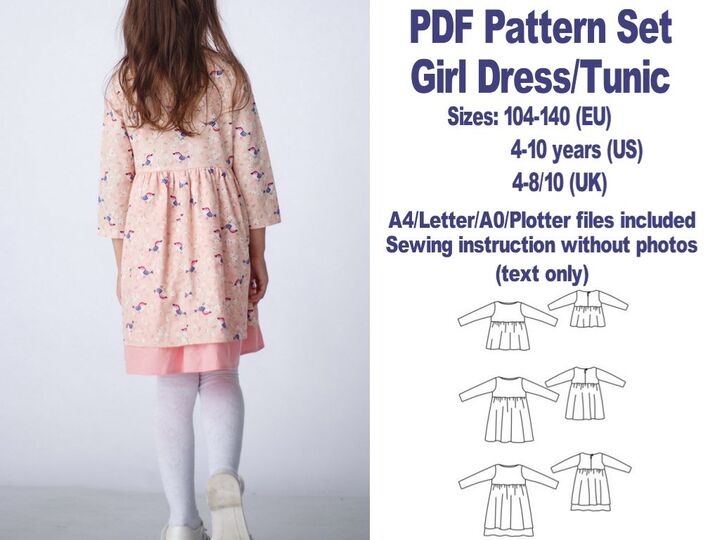 Toddler Dress Pattern Girl Dress Pattern PDF Sewing Patterns