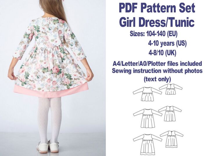 Toddler Dress Pattern Girl Dress Pattern PDF Sewing Patterns